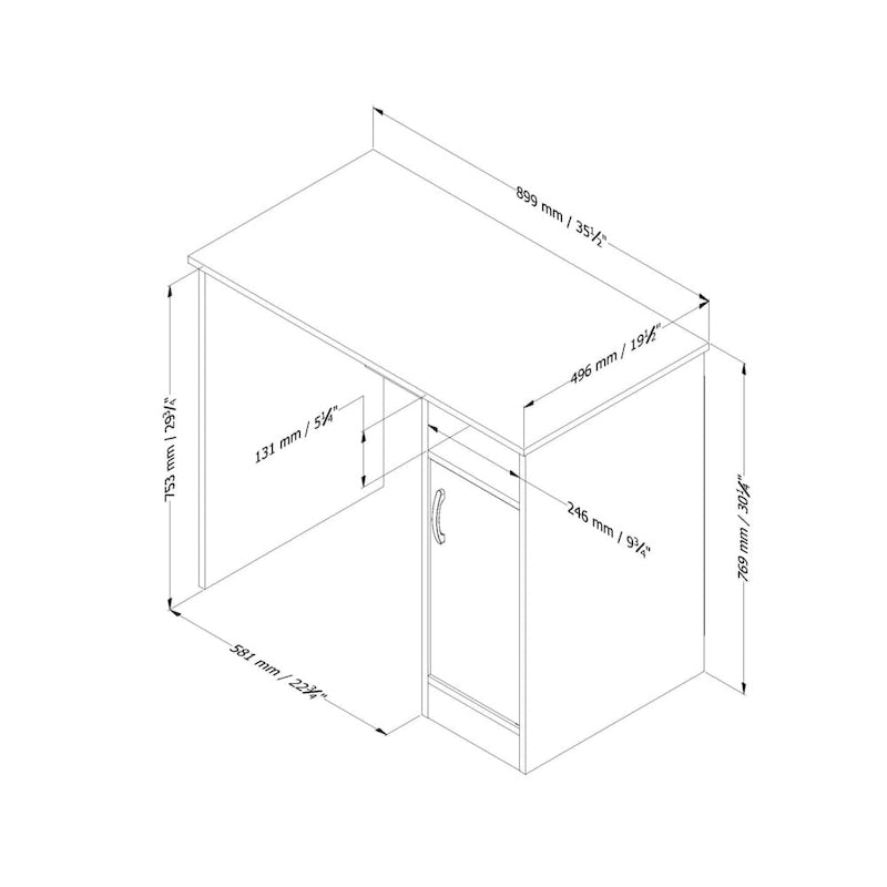 Small Space-saving Computer Desk
