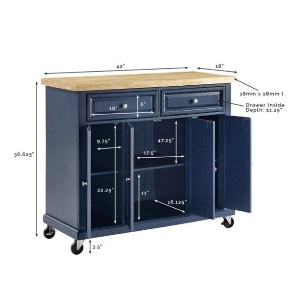 Desserte de cuisine - 42 L x 18 P x 36,63 H