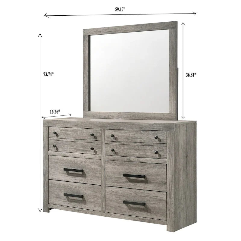 Gray Platform Bed