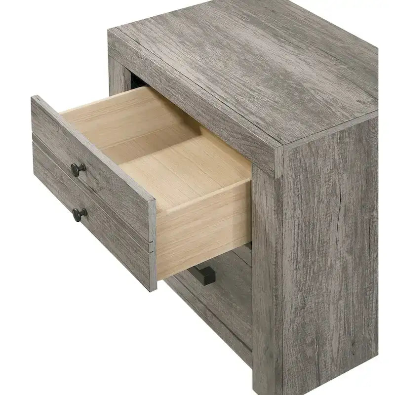 Gray Platform Bed