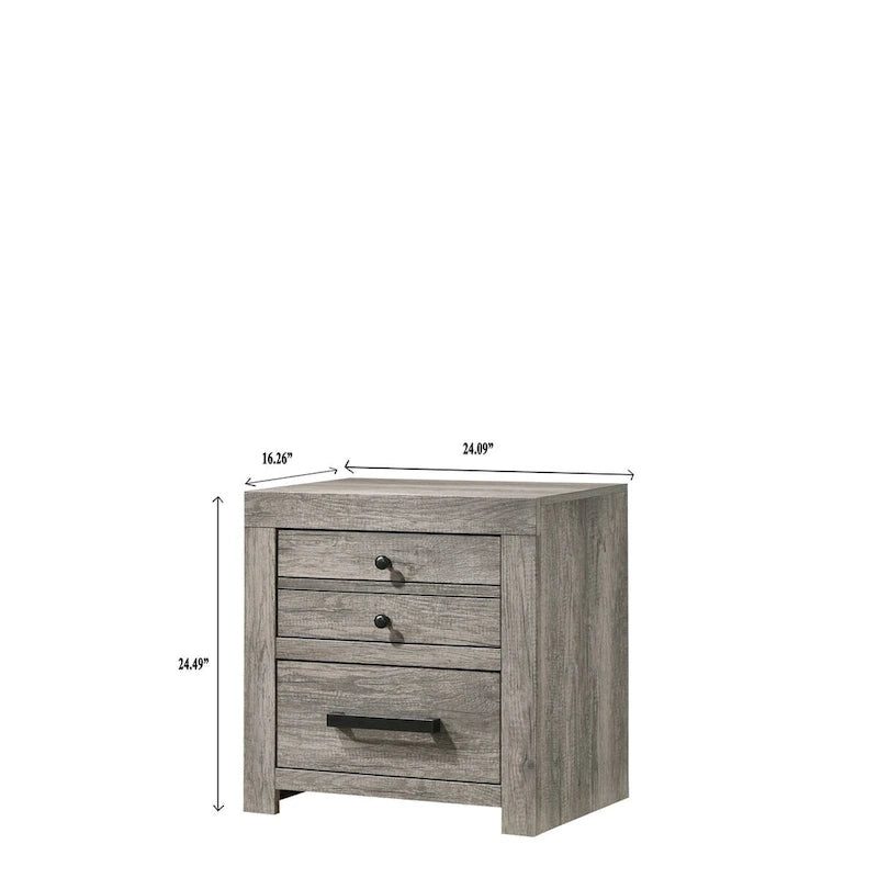 Gray Platform Bed