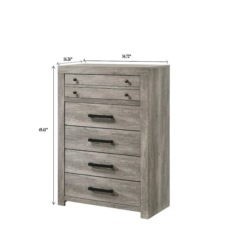 Gray Platform Bed