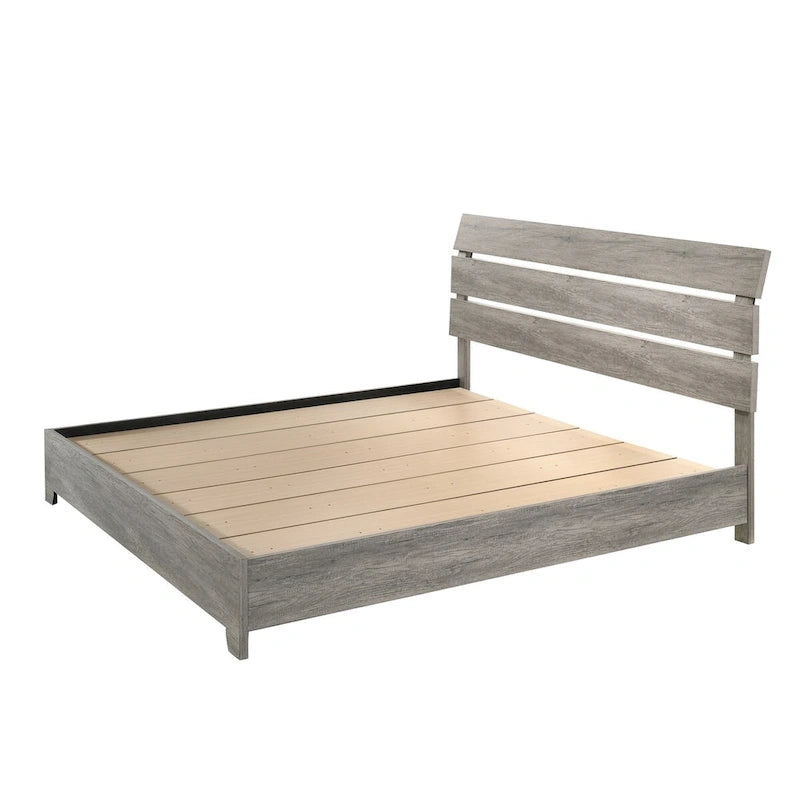Gray Platform Bed