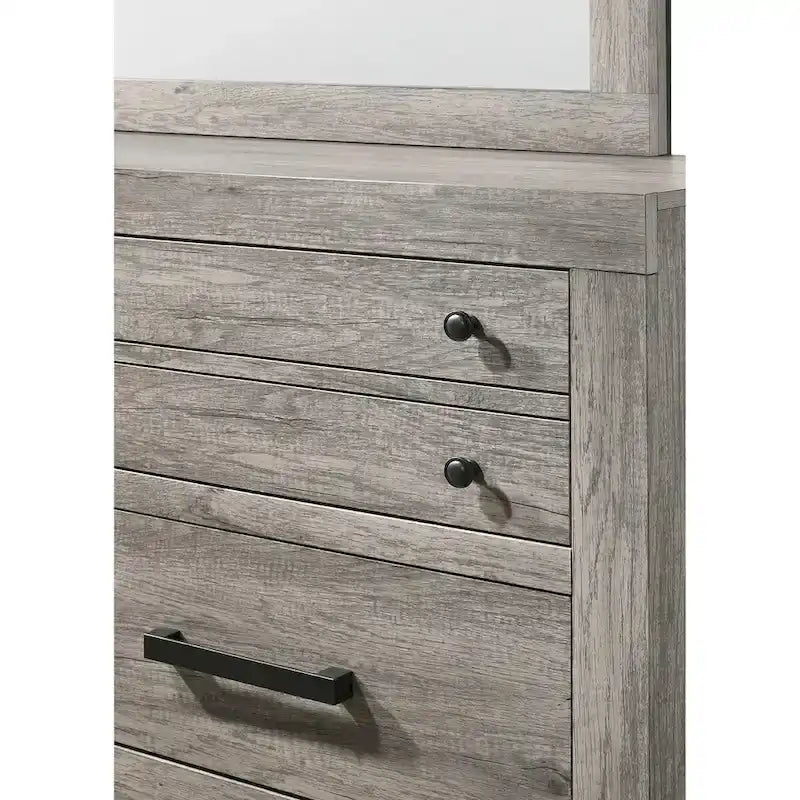 Gray Platform Bed