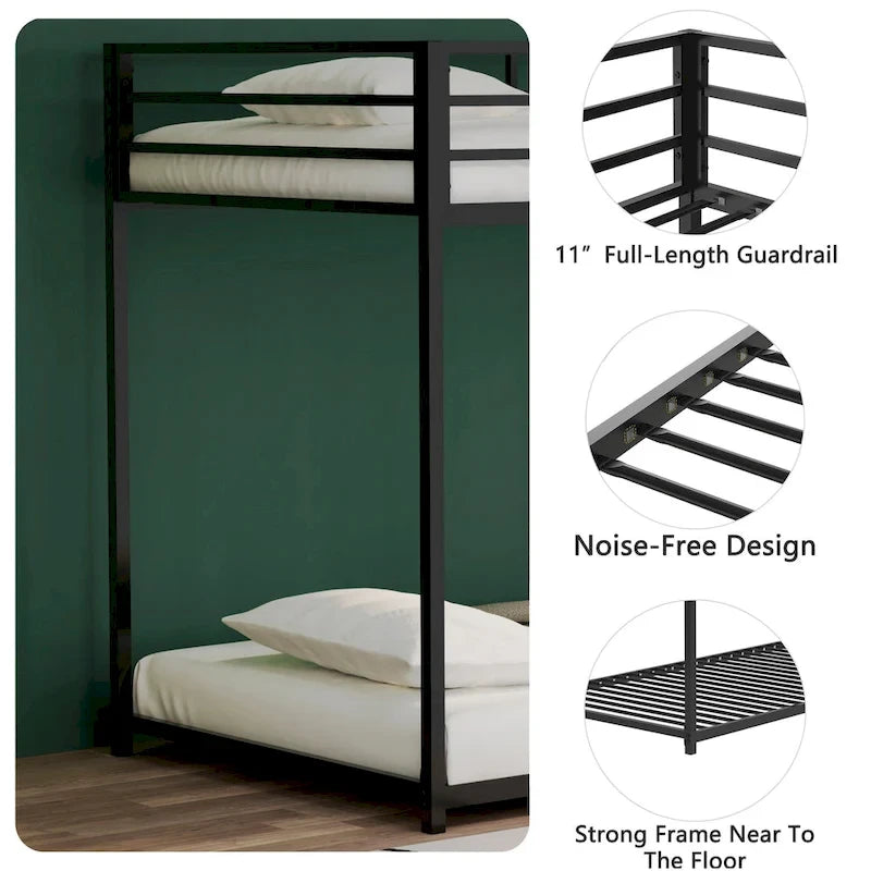 Lit superposé en métal une place sur une place pour chambre à coucher