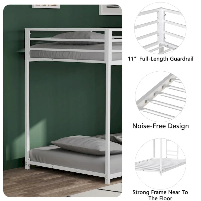Lit superposé en métal une place sur une place pour chambre à coucher