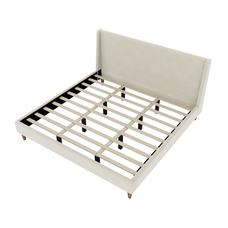 Upholstered platform bed