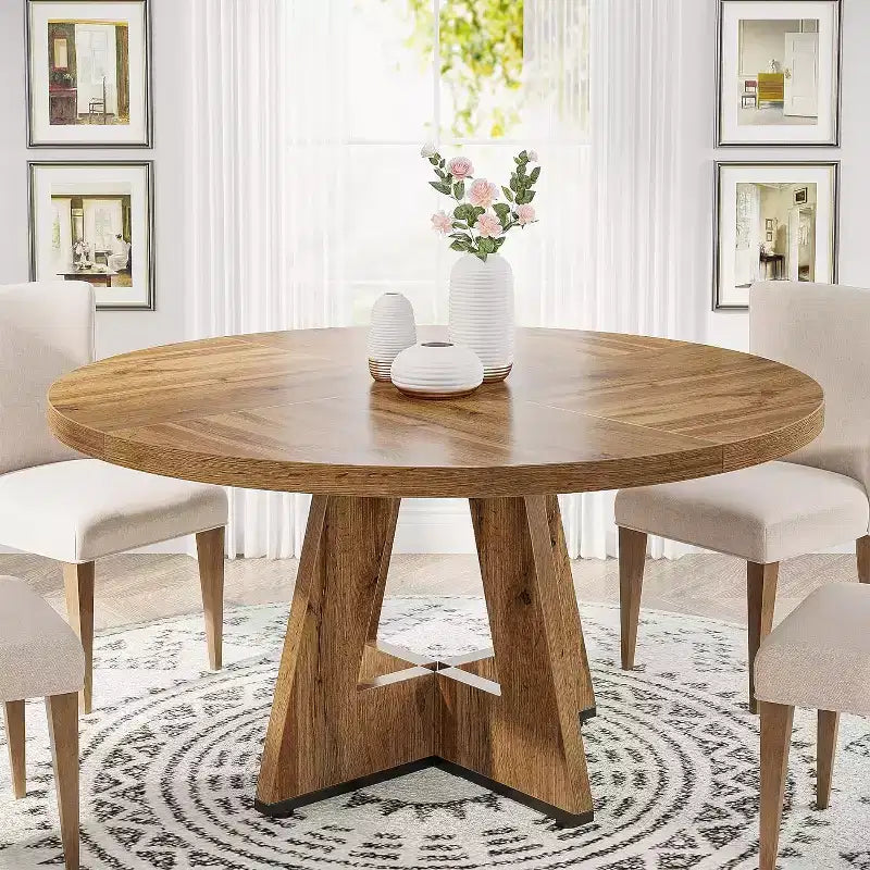 Table à manger ronde de 120 cm pour 4 personnes