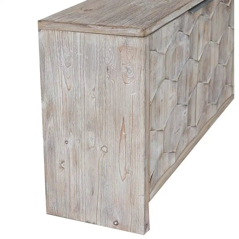 Buffet de salle à manger 4 portes en bois de style rustique