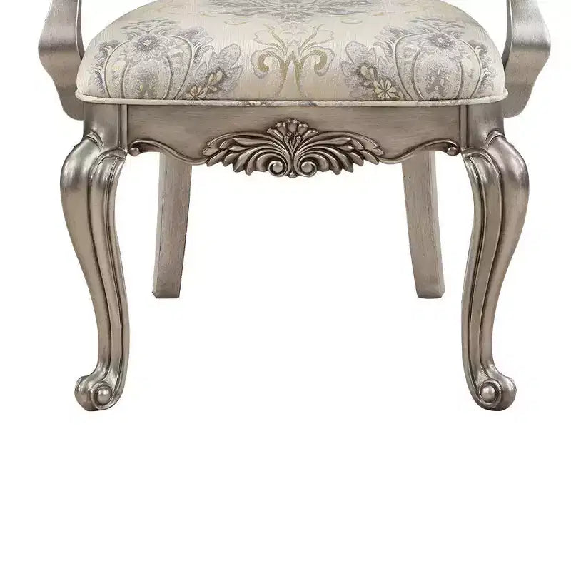 23.25 Chaise de salle à manger Ariadne en velours et finition platine antique - Acme Furniture