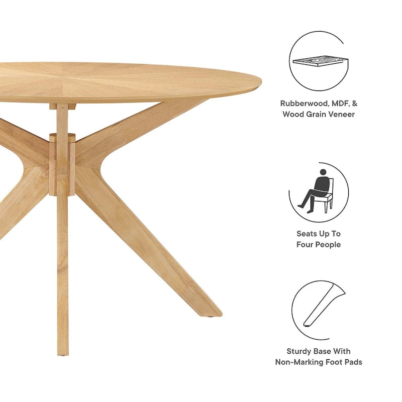 Table à manger ronde en bois 47
