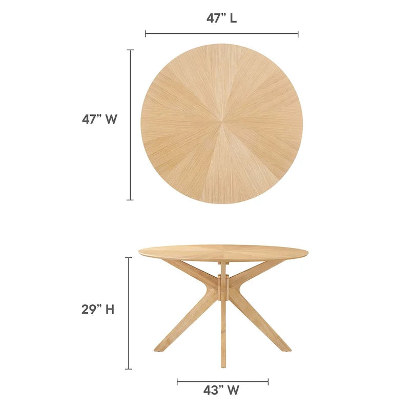 Table à manger ronde en bois 47