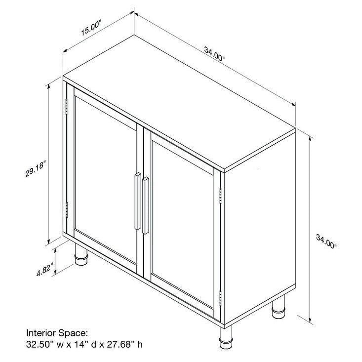Light Blond 2-Door Cabinet