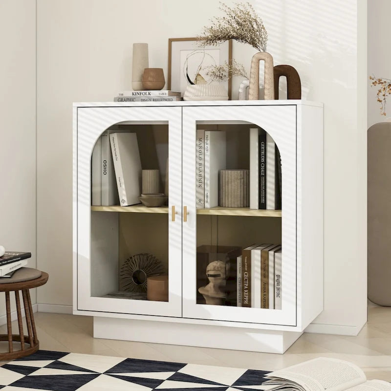Meuble de rangement avec porte en acrylique pour salon, salle à manger, bureau