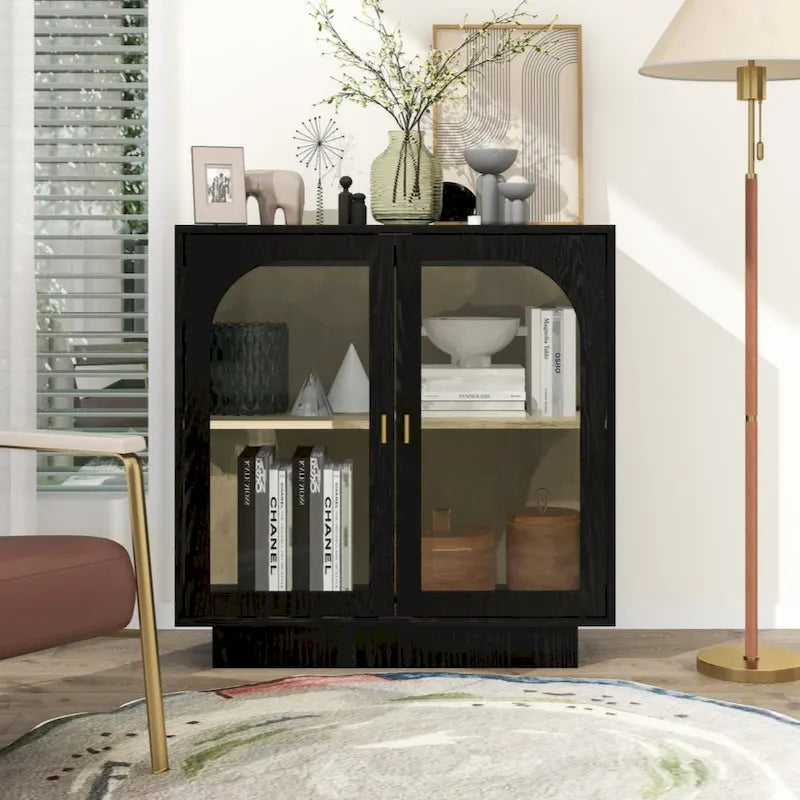 Meuble de rangement avec porte en acrylique pour salon, salle à manger, bureau
