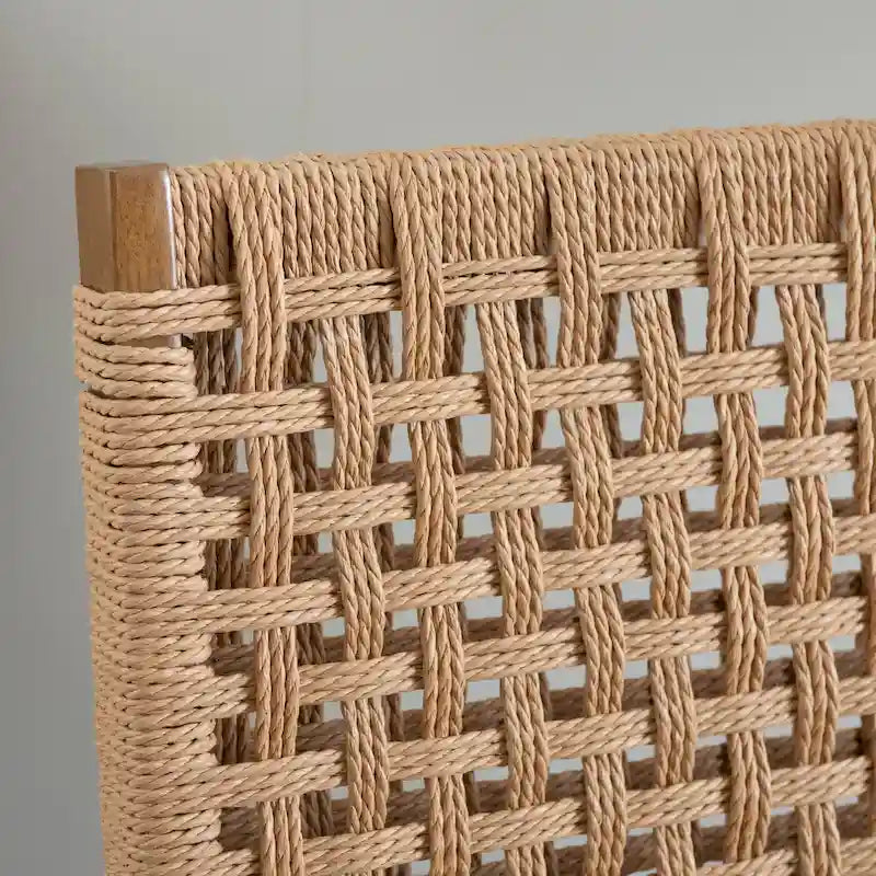 Chaise de salle à manger pliante en osier naturel (lot de 2)