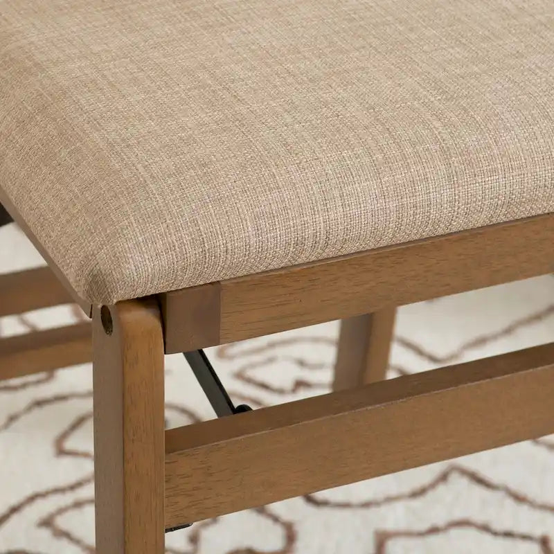 Chaise de salle à manger pliante en osier naturel (lot de 2)