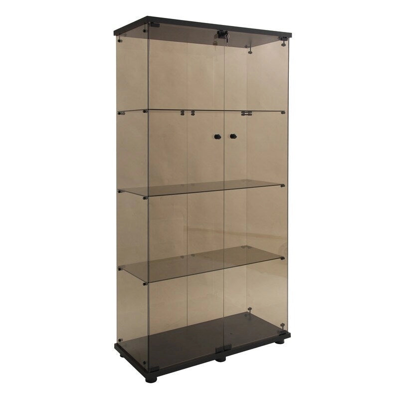 Four-tier glass display cabinet