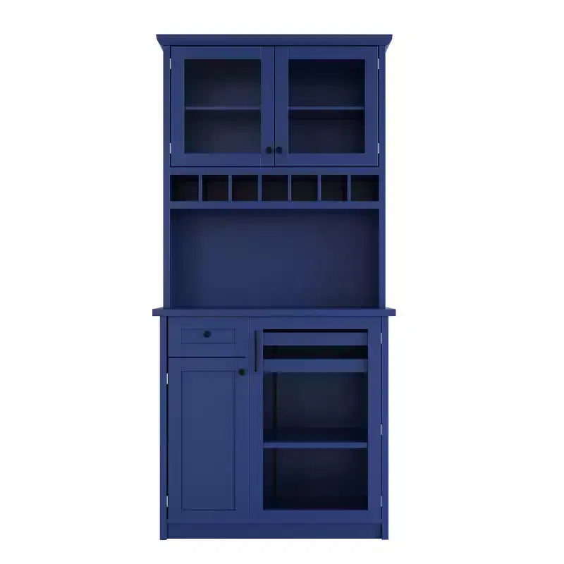 Armoire de cuisine haute (75 po) avec portes vitrées