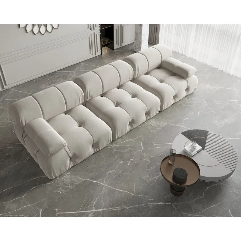 Canapé modulable réversible 3 places en velours